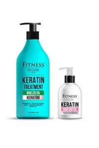 Fitness Professional Saç Düzleştirici Keratin Bakımı Brezilya Fönü 1000 ml ve Hair Botox 250 ml