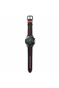 noktaksgalaxy Watch Uyumlu 46mm (22mm) Krd-19 Deri Kordon