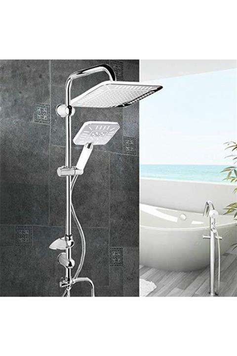 KCA ARMATÜR Kca Beyaz Krom Lüx Robot Duş Seti Kolay Kurulum Garantili