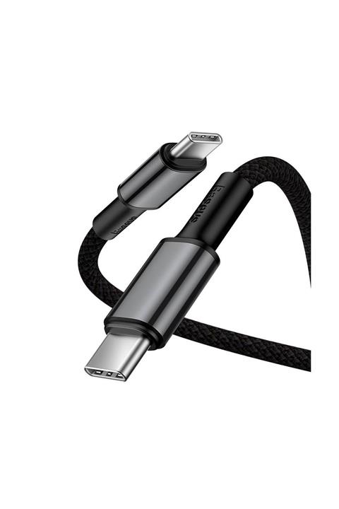 Baseus Pd 100w Hızlı Şarj Usb Type-c To Type C Kablo 1metre Macbook Ipad Pro-siyah
