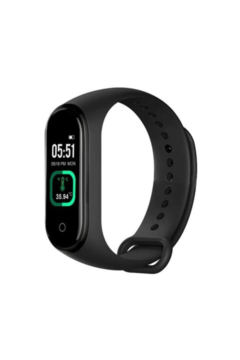JUNGLEE M5 Akıllı Bileklik Sıcaklık Ölçer Adımsayar Saat Renkli Ekran Smart Bracelet