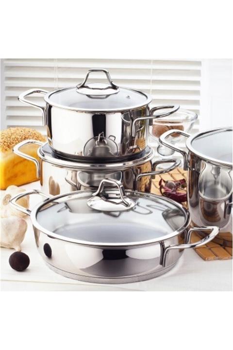 gülsan Su Çelik Tencere Seti 8 Parça