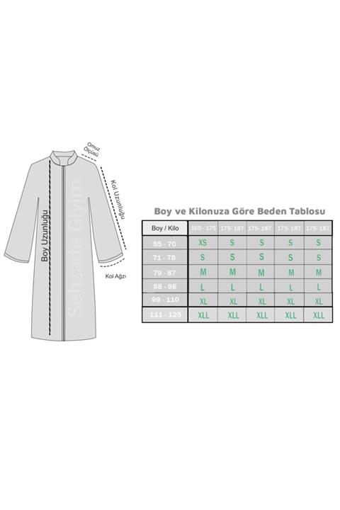 sehzadegiyim Beyaz Göğüs Sırmalı  Imam Cübbesi