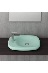 Bocchi Fenıce Çanak Lavabo 54 Cm - Mat Mint Yeşil