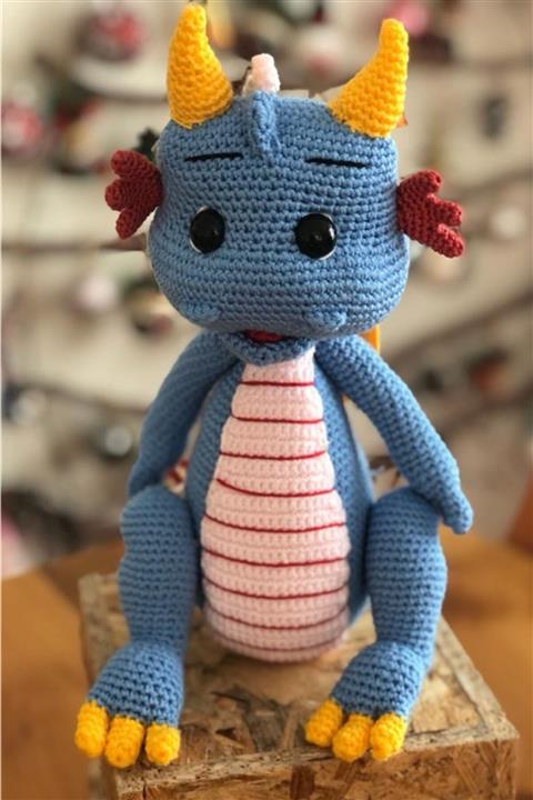 yayondi Amigurumi Sevimli Dino 30 cm