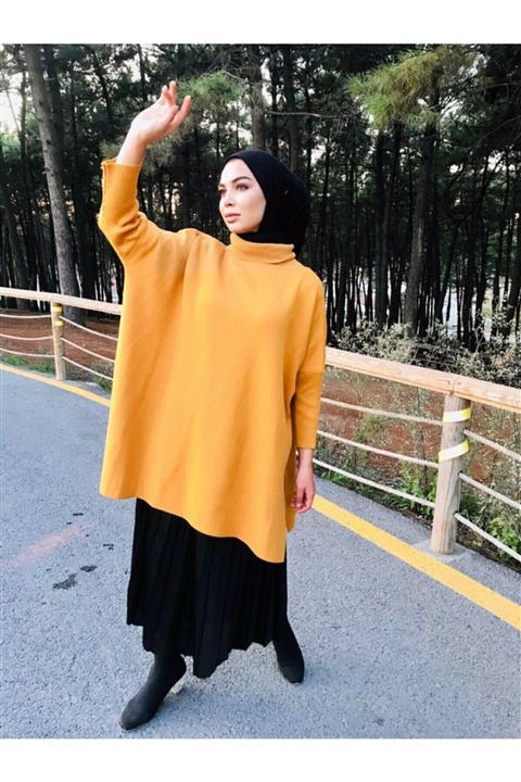 Moda Boliw Kadın Sarı Panço