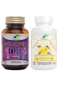 Yurdavit Hidrolize Collagen Tip 1-2-3 Hyaluronic Acid Vitamin C 50 Tb Propolis Polen Arı Sütü 100 Tb