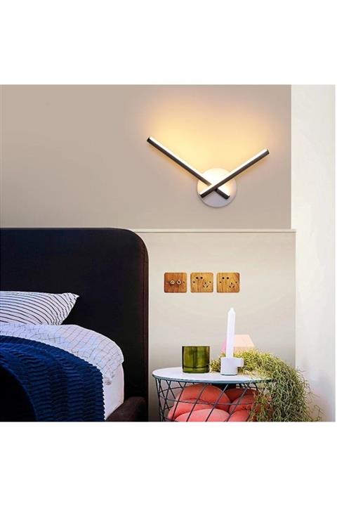 Sinem Avize Alure Beyaz Siyah Tasarım Günışığı Ledli Aplik