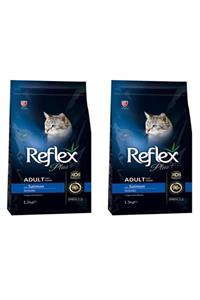 Reflex Plus Somon Balıklı Yetişkin Kedi Maması 1,5 Kg 2'li Set