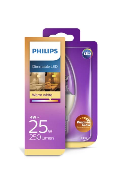 232ELEKTRİK 232philips 4w =25w / Dim Edilebilir / Sarı Parlak Işık / E14 Duy /