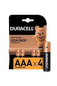 Duracell 4'lü Paket Alkalin Aaa İnce Kalem Pil