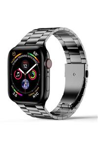 WIWU Apple Watch 38mm Kordon Wiwu Ultra Thin Steel Belt Three Beads Metal Kordon