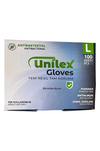 Unilex Tek Kullanımlık Antibakteriyel Eldiven Large 100 Adet