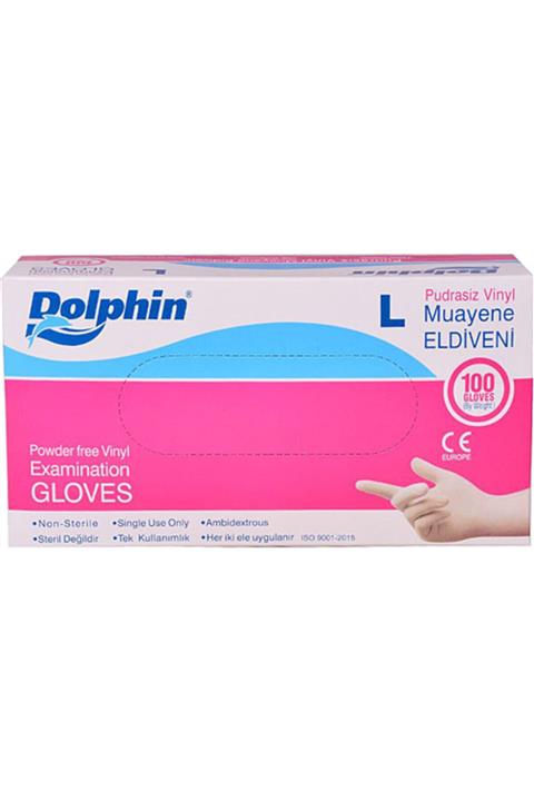 Dolphin Vinill Eldiven Pudrasız Large