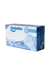 Dolphin Dolphın Nitril Pudrasız Mavi Eldiven M