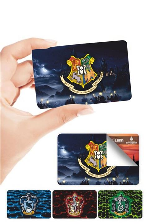 MARSİLYA Harry Potter Okul Amblemleri Iett&ininal Kart Kaplama Sticker 4 Adet