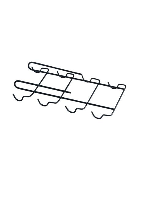 Lira Dolap Içi Raf Altı Fincan Kupa Askılığı 10 Kancalı Siyah