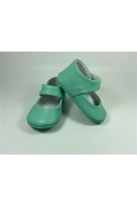 Blacktavern Kız Bebek Mint Yeşili Hakiki Deri Patik