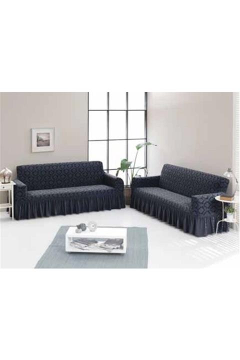 ARLISA 3 3 Jakarlı Koltuk Örtüsü Antrasit Gri