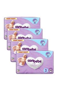 Canbebe Bebek Bezi 3 Beden Midi 68 Adet 4 Paket