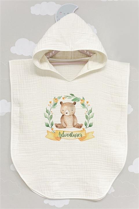 BabyLimon Adventures 4 Kat Müslin Kapüşonlu Panço For Baby Serisi