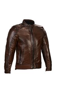 Vexo Unisex Antik Kahve Moto Deri Mont