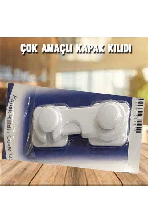 Asfaravm Elybaby Çocuk Çok Amaçlı Kapak Kilidi 5`li / Beyaz