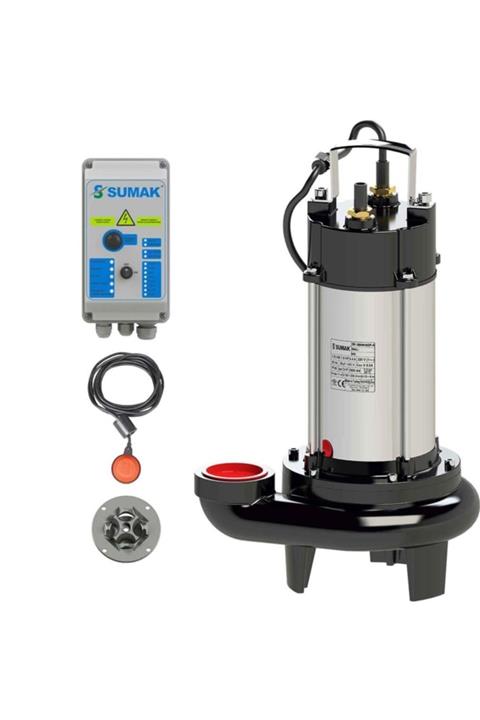 Sumak Sbrt19/2p Parçalayıcı Bıçaklı Foseptik Dalgıç Pompa Trifaze (380v) 1.8 Hp