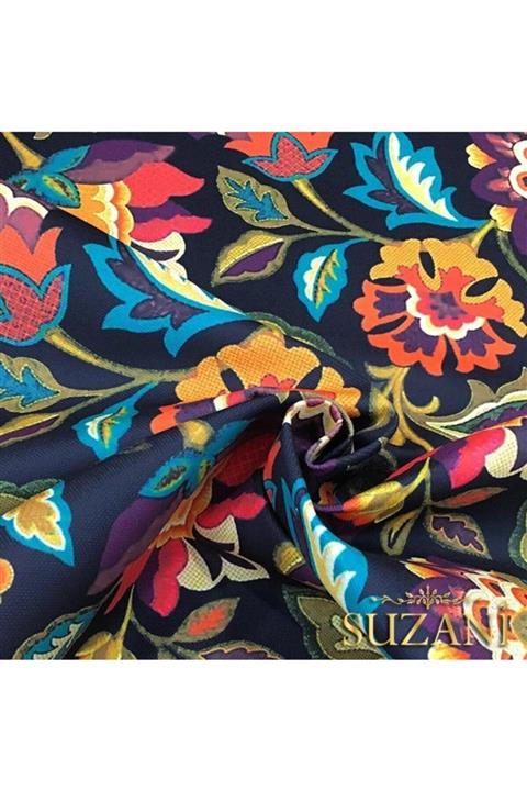 SUZANİ Koyu Zemin Üzeri Goblen Desenli Kumaş Kms-0100