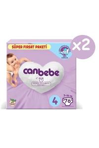 Canbebe Süper Fırsat Paketi Bebek Bezi 4 Numara Maxi 76x2 152 Adet