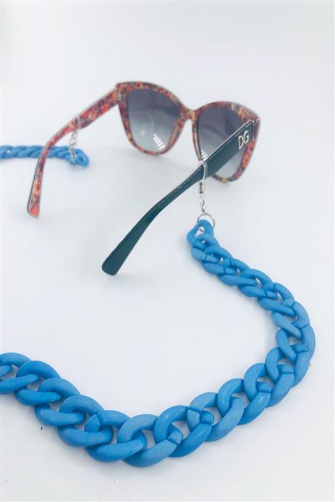 BNR design Mavi Mat Akrilik Gözlük Zinciri Maske Askısı