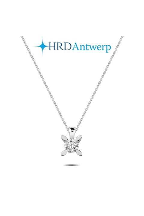 Niş Pırlanta Hrd 0,35 Karat Butterfly Tektaş Pırlanta Kolye