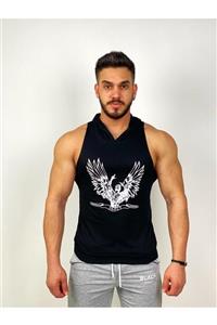 BLACK - Zyzz Kapşonlu Fitness Atleti