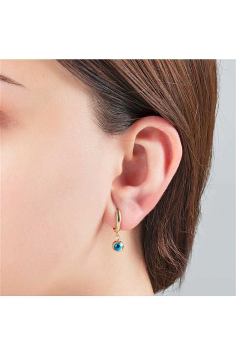 BİLEZİKHANE Altın Gözlü Halka Küpe 2.10 Gram