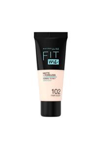 Maybelline New York Fıt Me! Matte +poreless Normal To Oıly Skın 102 Faır Ivory- Mat Likit Fondöten