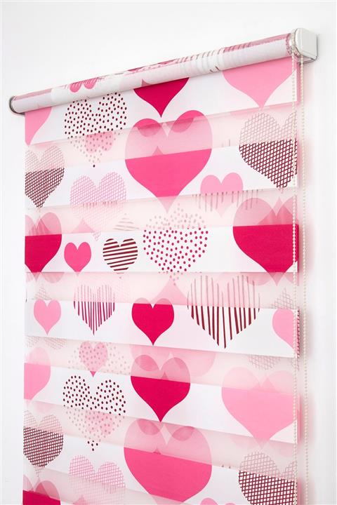 Tengo Zebra Perde 160X200 Kalpli Pembe Çocuk ve Genç Odası Stor