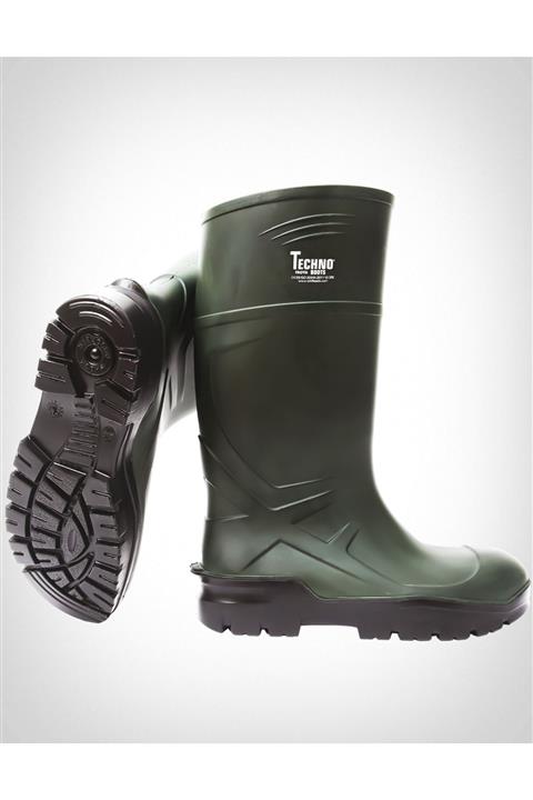 TECHNO BOOTS Unisex Yeşil Çelik Korumasız İş Çizmesi
