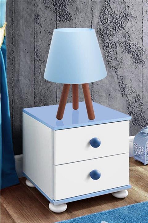 MHK Collection Lüx Tasarım 3 Ayaklı Abajur Mavi