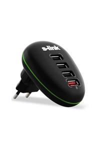 SLink Swapp Şarj Aleti Çoklu Usb 4 Port 5v 2.4a S-link Sl-1041p Siyah