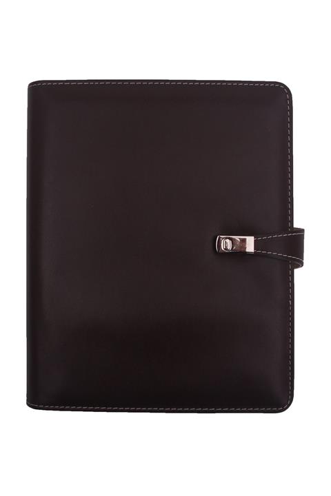 Sağlam Ajanda Sedir Organizer Mekanizmalı Üçgen Patlı 17x24 Koyu Kahve Defter