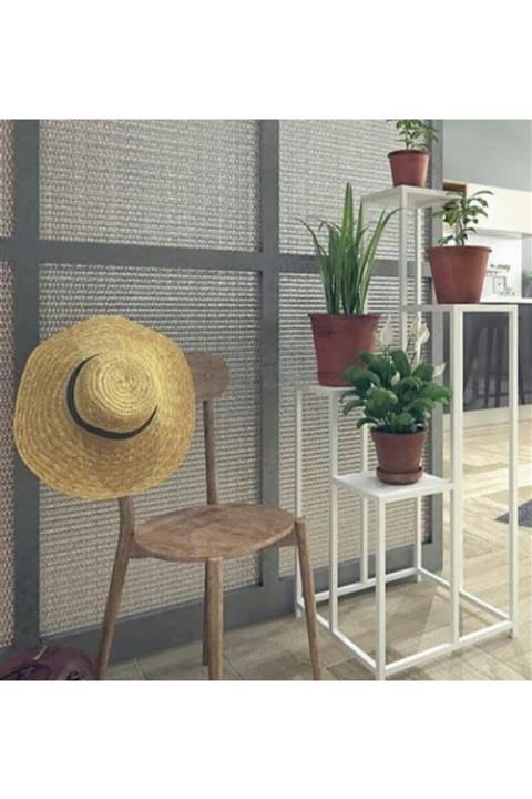 BENGİ TİCARET Bengi Zlf Dekoratif Kule Çiçeklik Beyaz