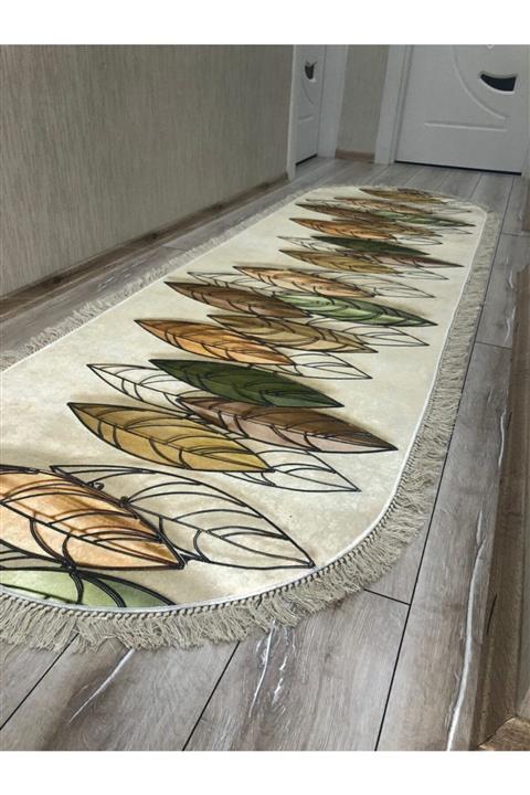 Deri Love Kaymaz Taban Oval Yolluk Halı