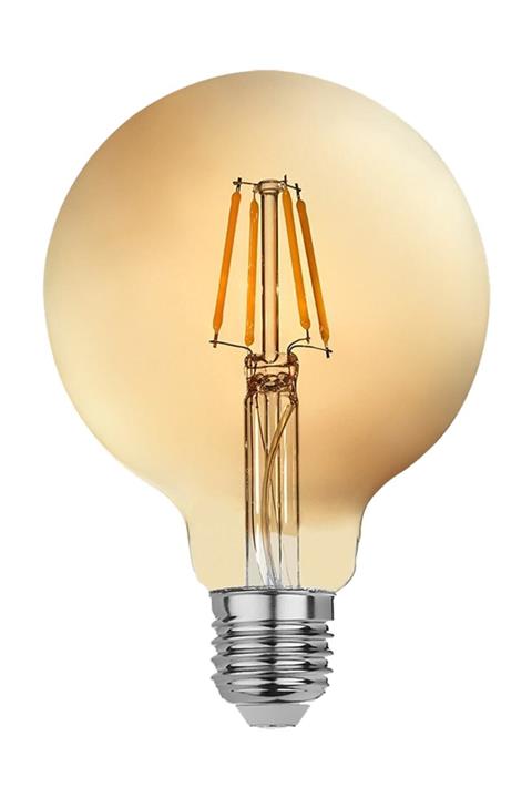 Floresan Ampuller 6w Led Flamanlı Rustik Ampül G95 Amber Rengi