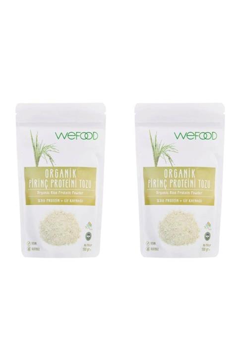 Wefood Organik Glütensiz Vegan Katkısız Pirinç Proteini Tozu 100 Gr 2 Adet