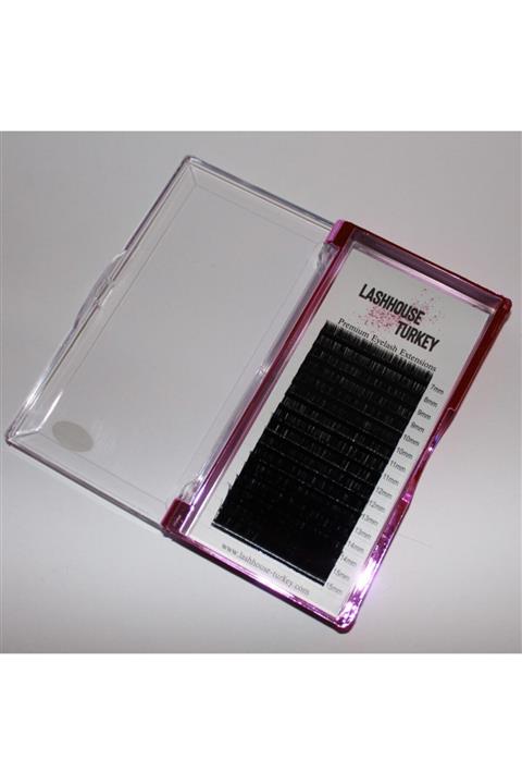 Lashhouse Turkey Kıvrım C Kalınlık 0,05 Mix 7-15 mm Premium Eyelash Extensions İpek Takma  Kirpik