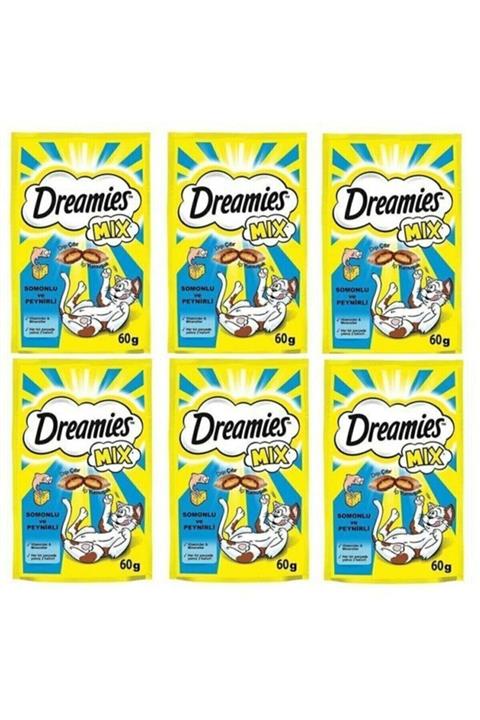Dreamies Mix Somon Balıklı Ve Peynirli Kedi Ödülü 60 gr 6 Adet