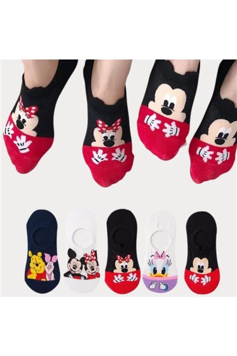 Shocks 5'li Kadın Çok Renkli Görünmez Babet Çorabı