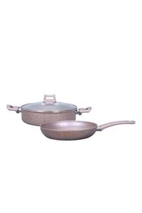 Mehtap 26 Cm Granit Tencere Tava Seti