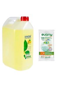 Kanzuk Kolonya 5 Lt 80° Limon Kolonyası + 10 Adet Evony Maske