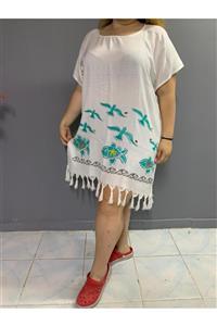 Ekinoks Şile Bezi Cotton Plaj Elbisesi